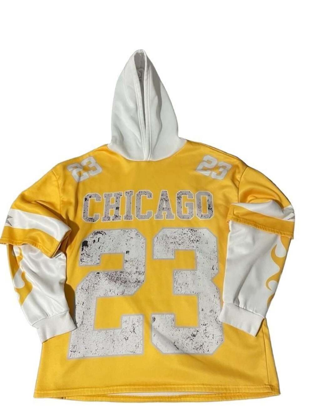 Manfinity Campus Court Men's Chicago 23 Letter Graphic Printed Hooded Sweatshirt